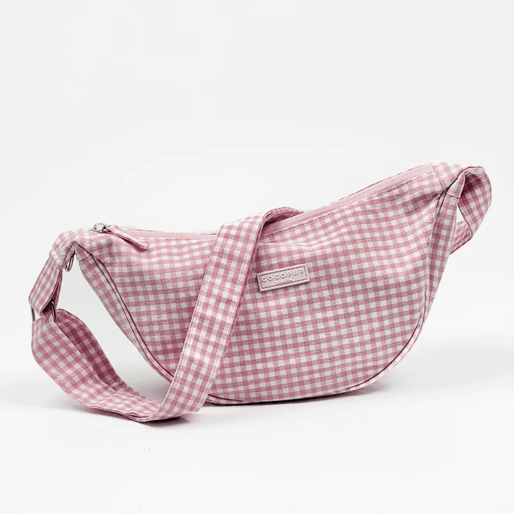 Crossbody Crescent Dog Walking Bag - English Rose