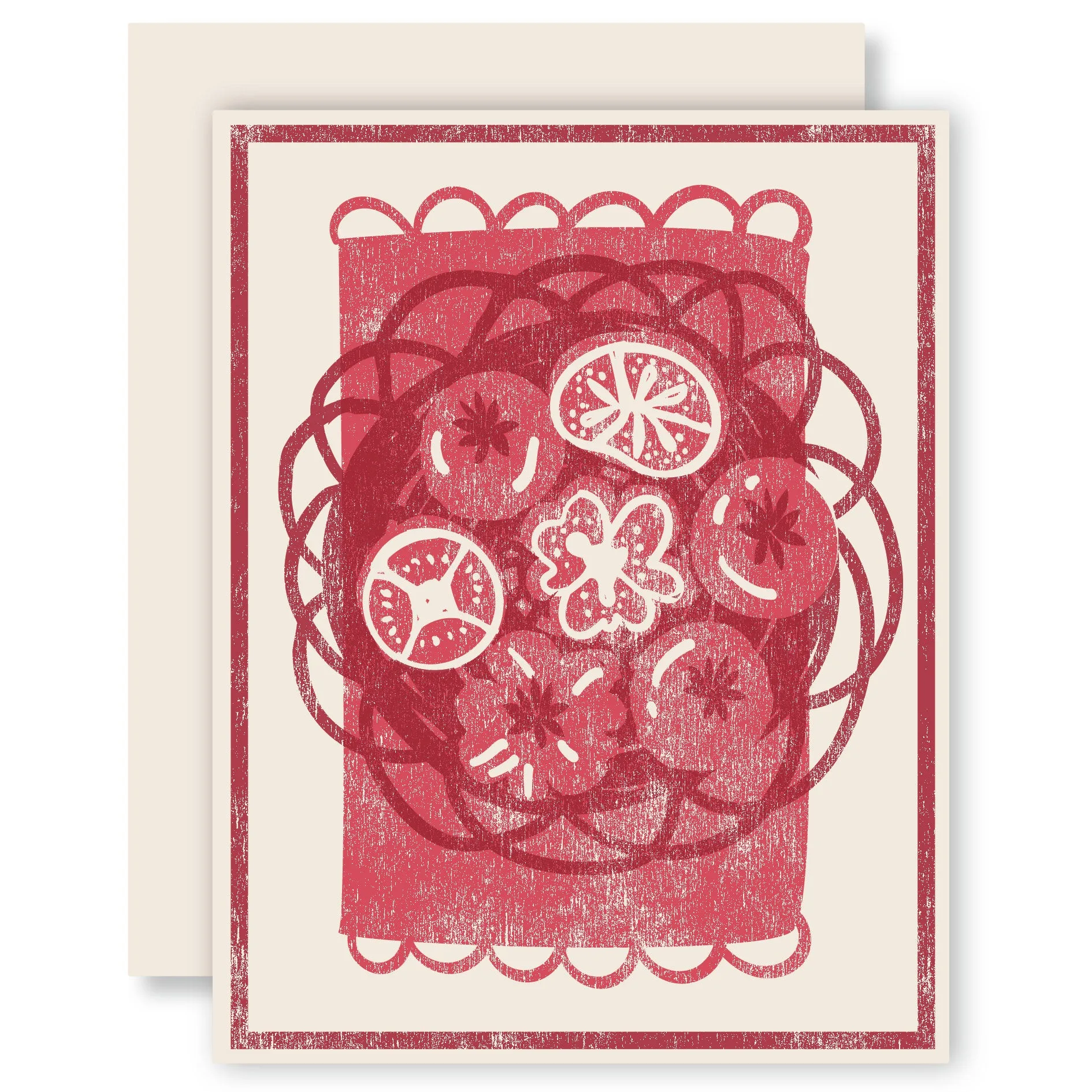 Garten Tomaten Letterpress-Karte