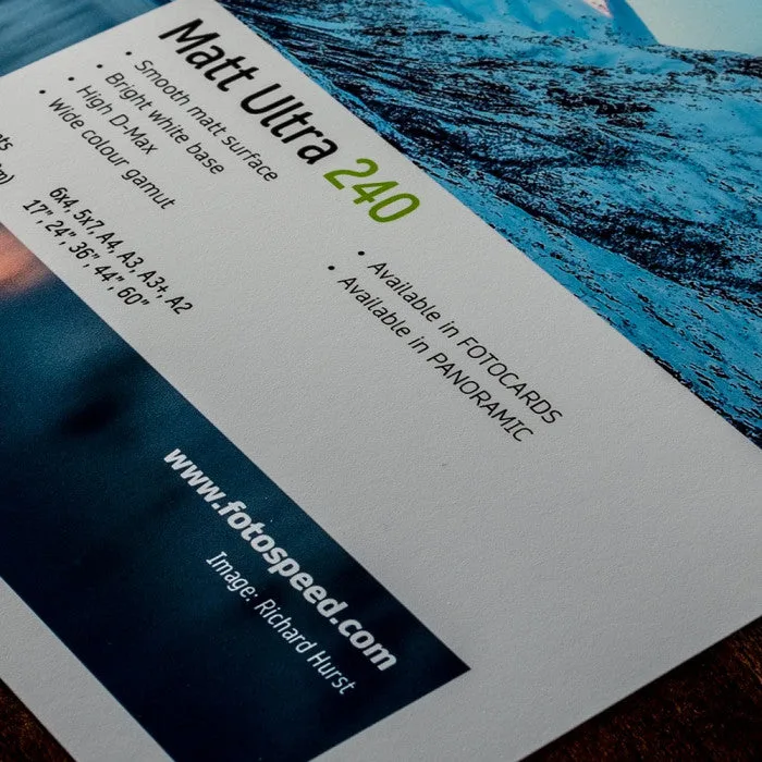 Fotospeed Matt Ultra 240 Rollo 24in x 30m