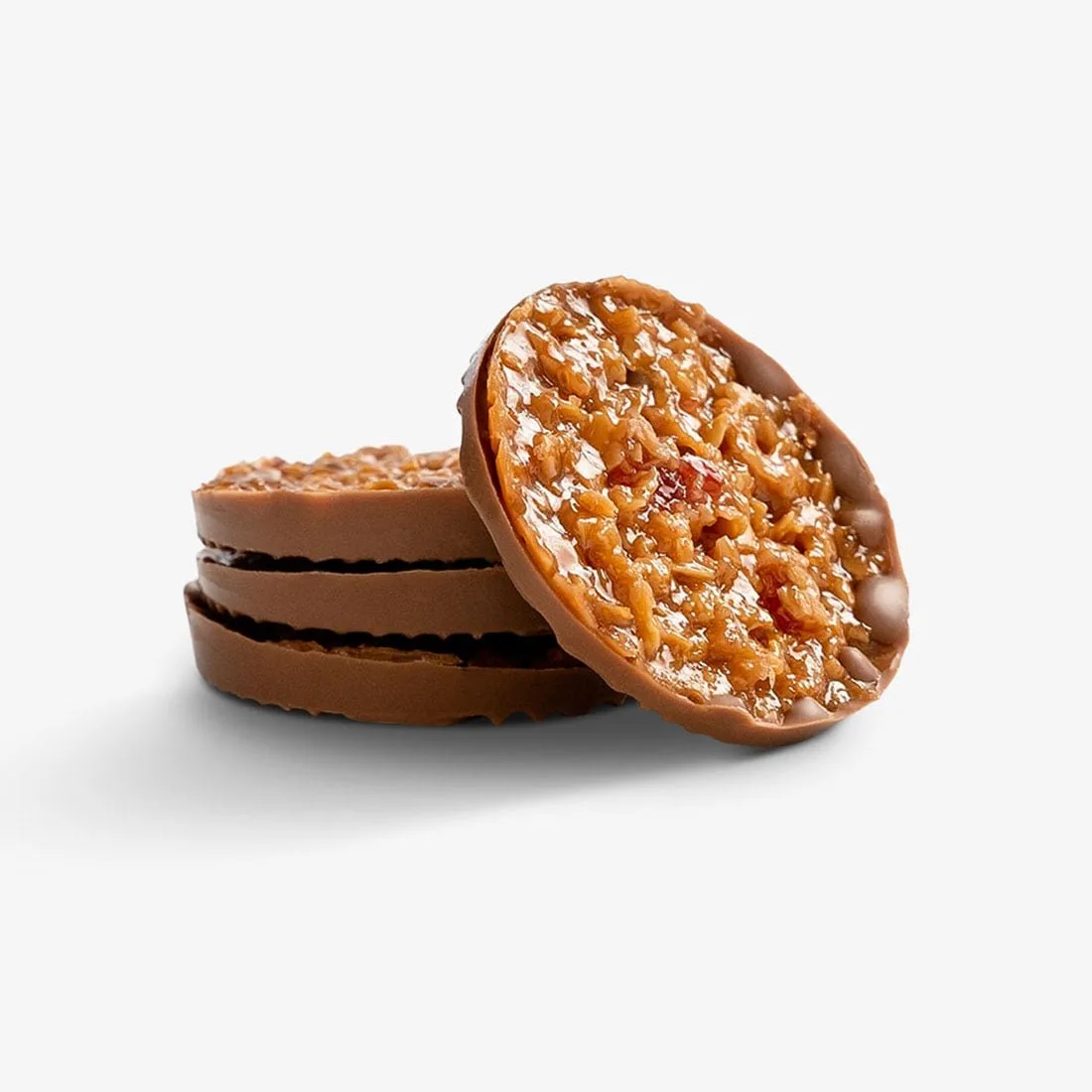 Snack de leche Florentiner: Caramelo crujiente y chocolate explicados