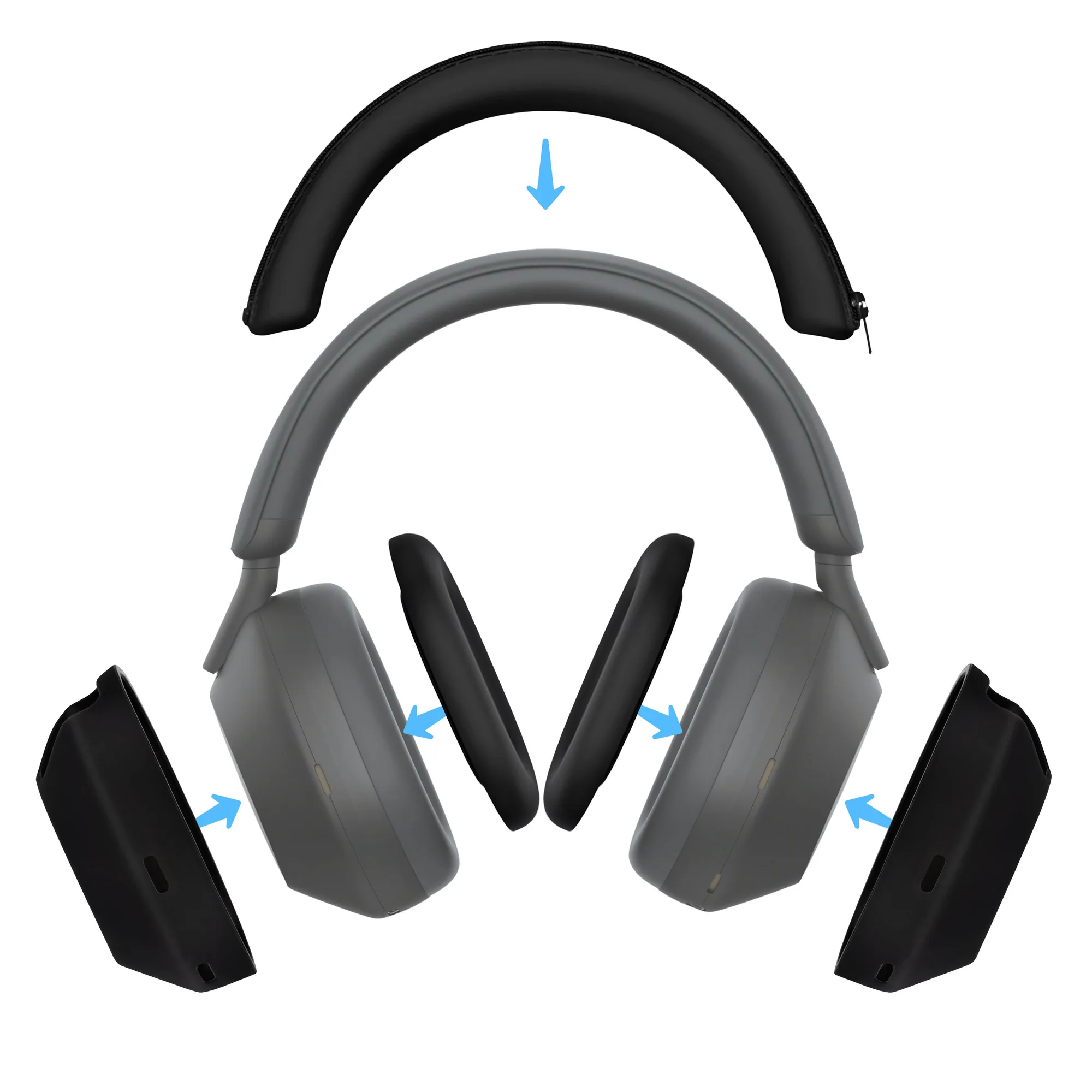 Silicone hoesjes voor Sony WH-1000XM5: bescherming tegen zweet
