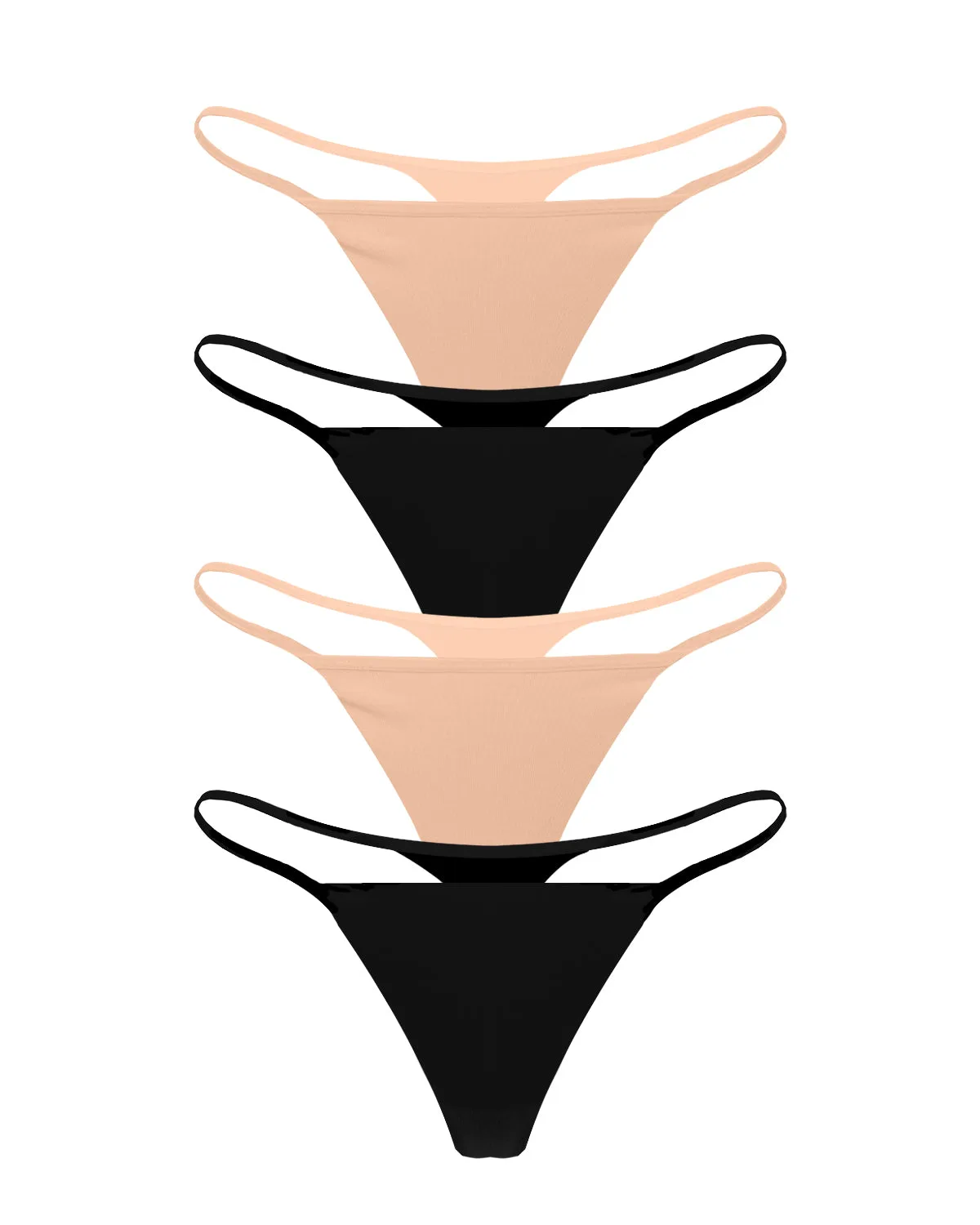 Carbon Modal G-String Underwear 4 Pack - Mixed