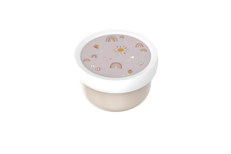 Campus fruit box with fork 300 ml Little Dutch - Sunshine & Rainbow