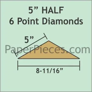 5" Half 6 Point Diamonds