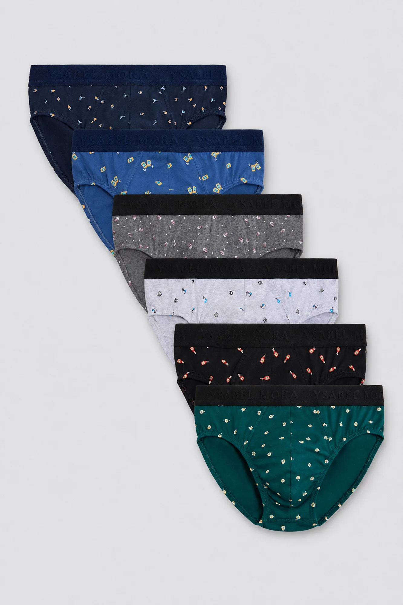 Pack 6 slips algodón estampados variados
