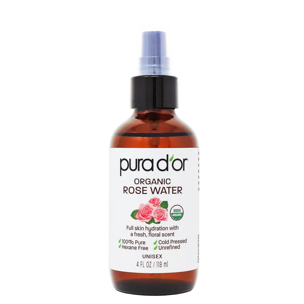 Bio-Rosenwasser-Toner für reine Haut anwenden