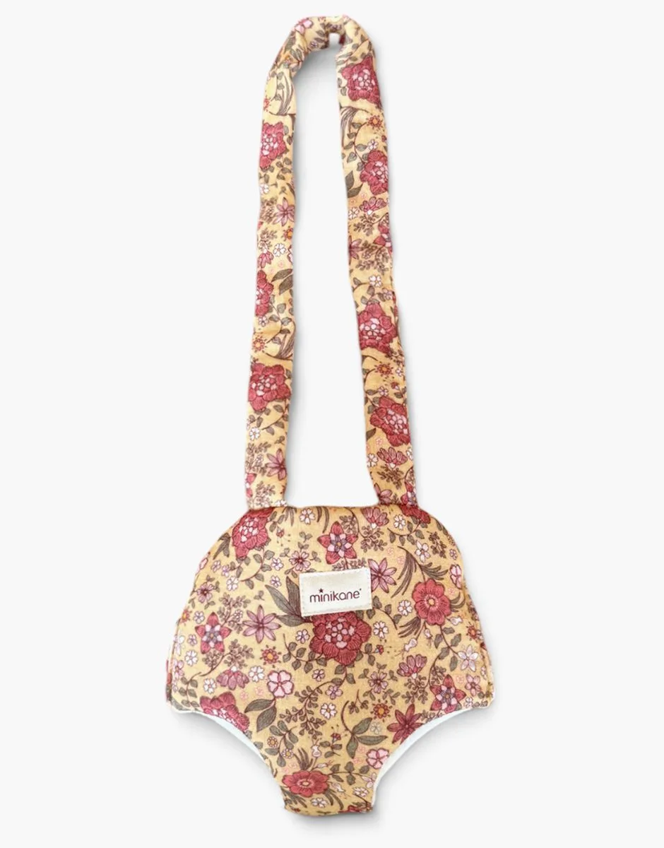 Porte poupée en gaze de coton Bal d’automne