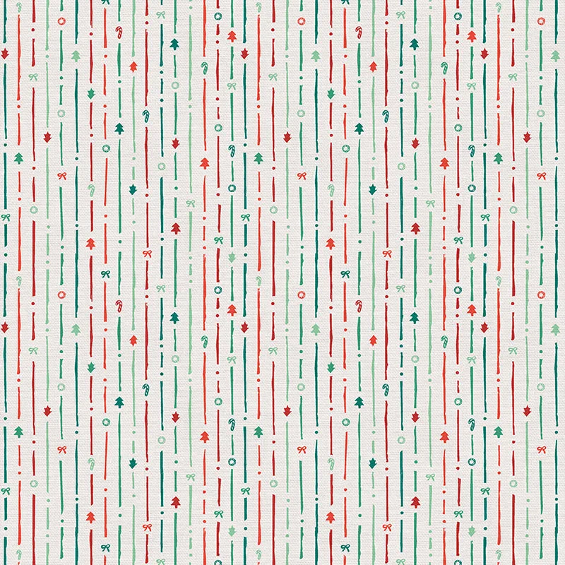 Candy Stripes Green/Red by Jean Choe from Oh So Jolly for Paintbrush Studio Fabric