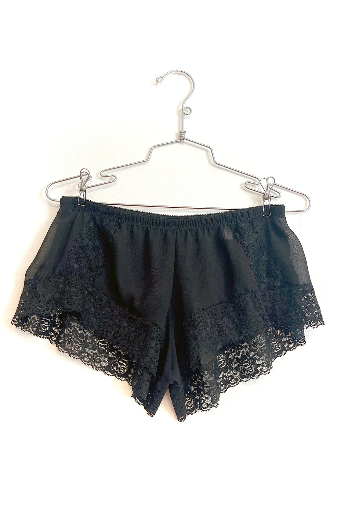 Finisterre Tap Short in Black Silk Chiffon