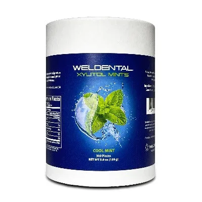 Weldental ไซลิทอลมินต์ บรรจุภัณฑ์ปลอดพลาสติก 300 ชิ้น