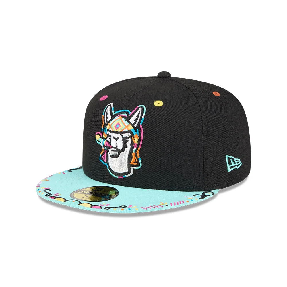 Hickory Crawdads 2026 New Era Llamas de Hickory 59Fifty Fitted Cap