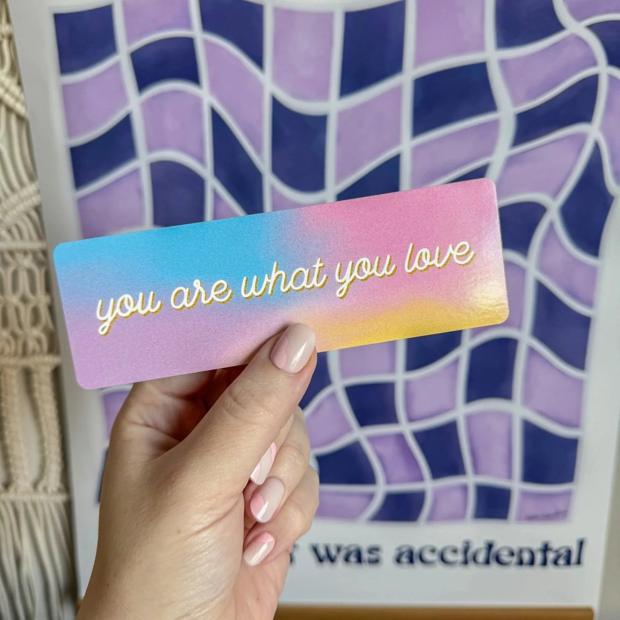 You Are What You Love Bookmark: Thoughtful Gift Idea