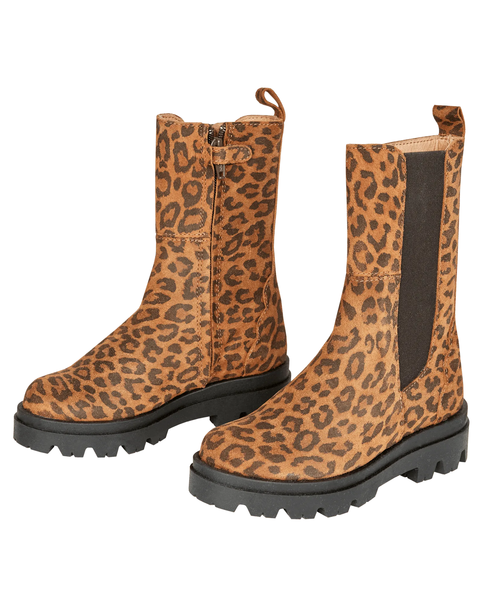 Bottines - Cuir léopard brun