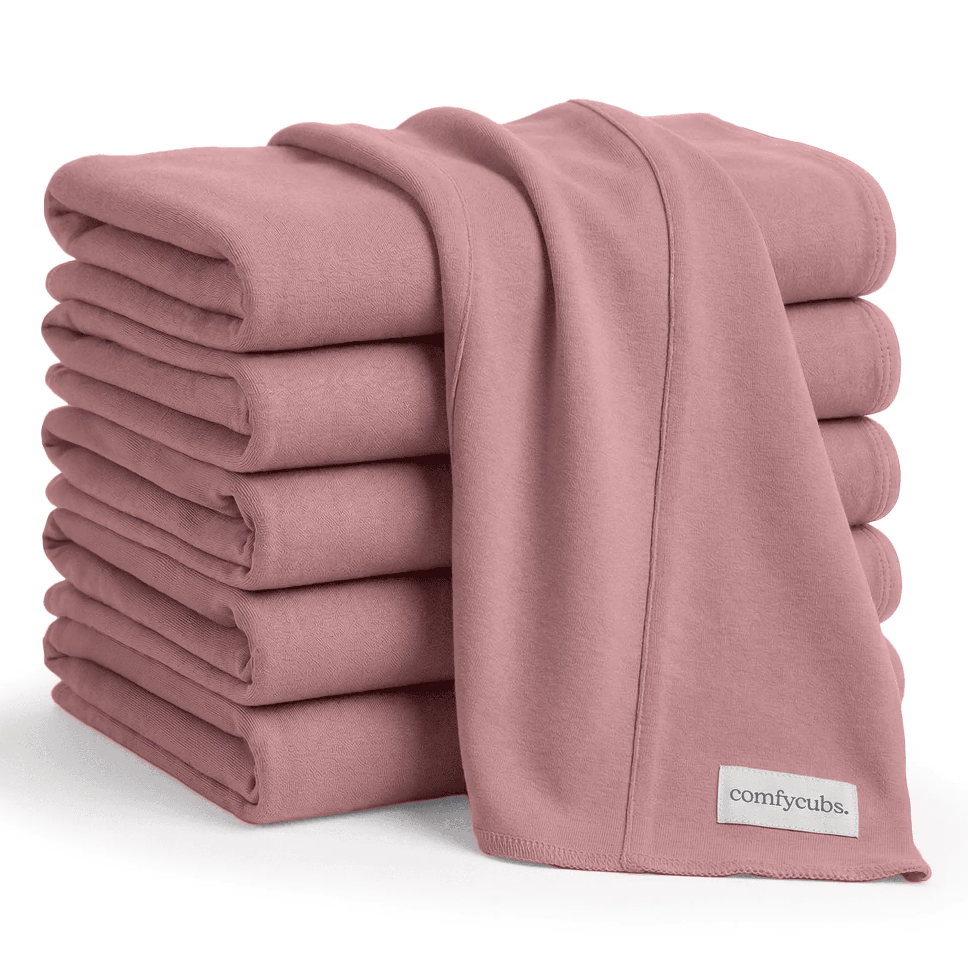 Cotton Burp Cloths in Mauve