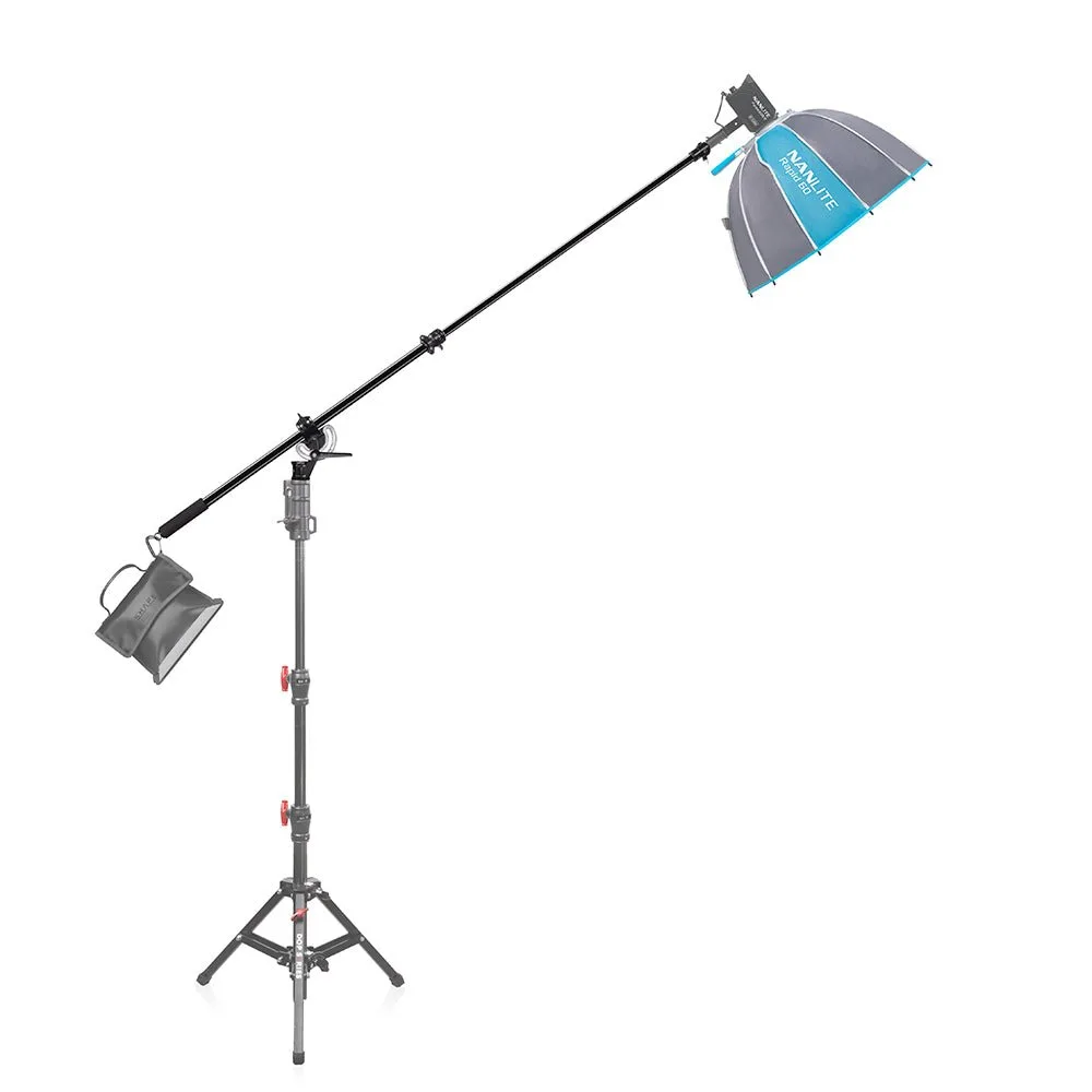 Einen Auslegerarm für Lichtstative einrichten