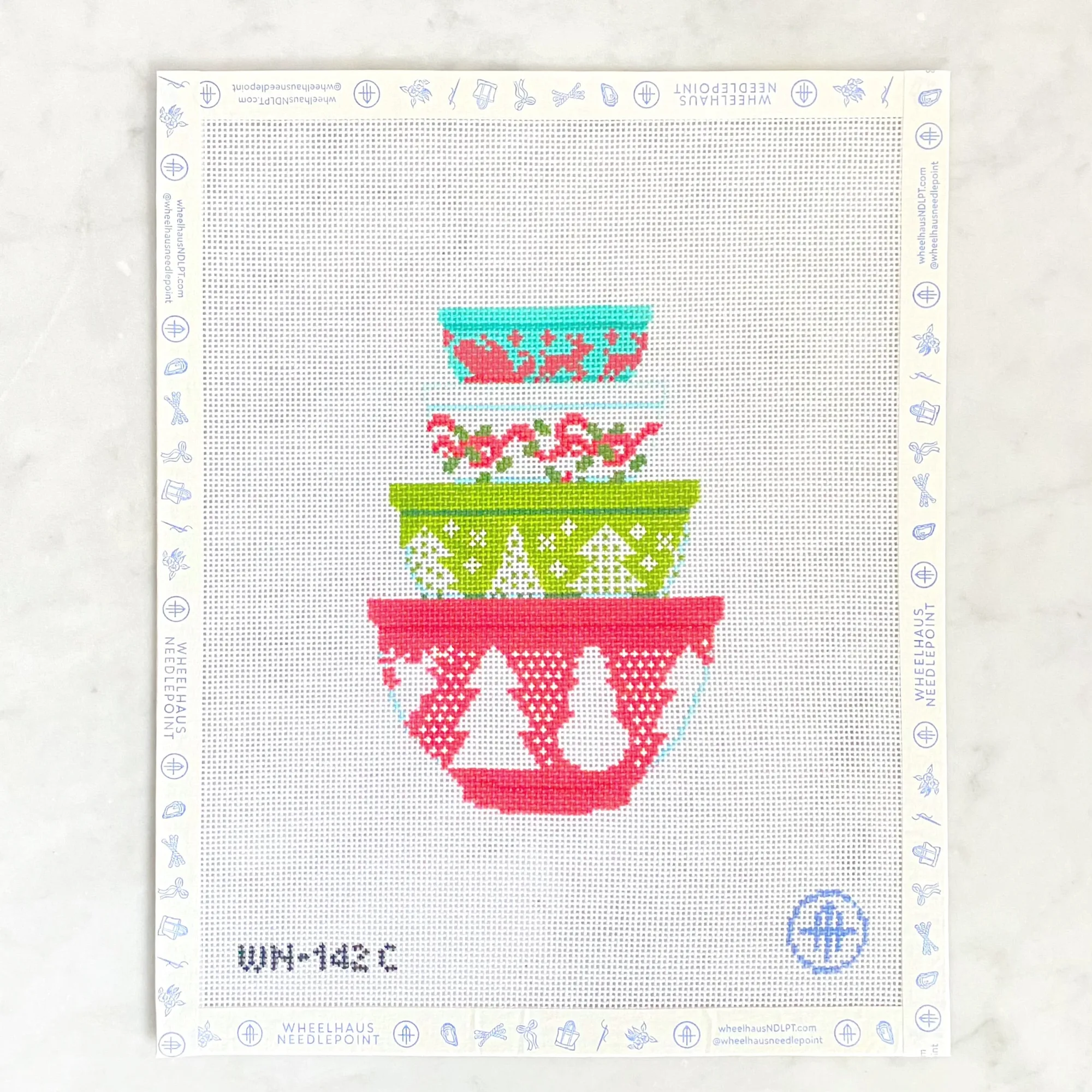 Cuencos de mezcla vintage - Estampado navideño
