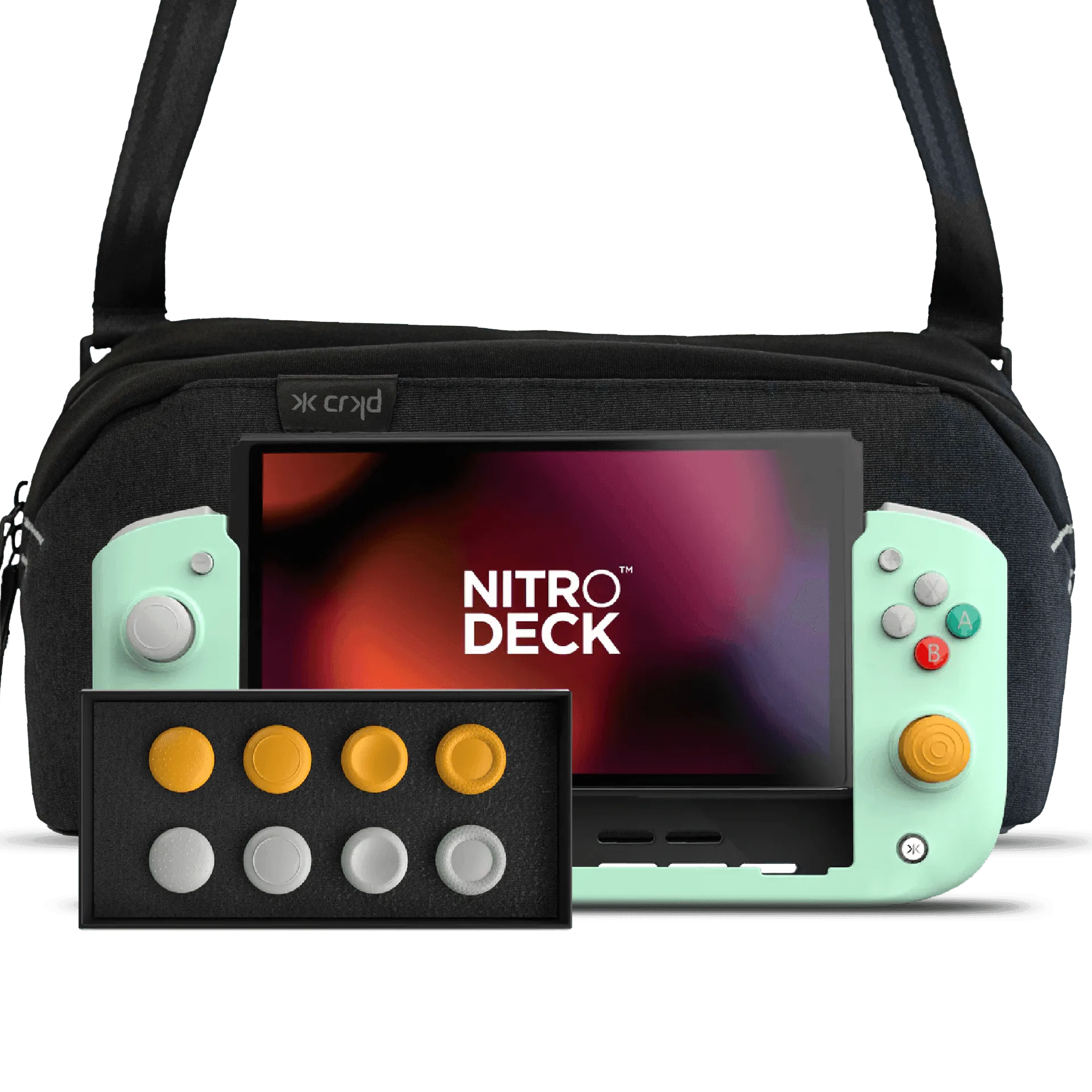 Nitro Deck Retro Mint Editie + uitrustingstas + Stick Top 8-pack bundel