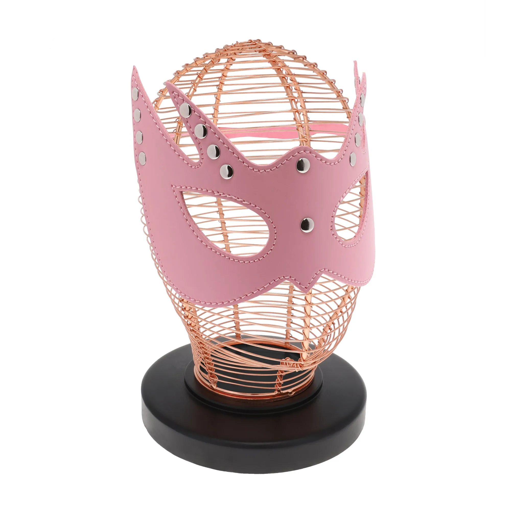 SEXCAPADES FAUX LEATHER STUDDED OWL MASK W/ EARS