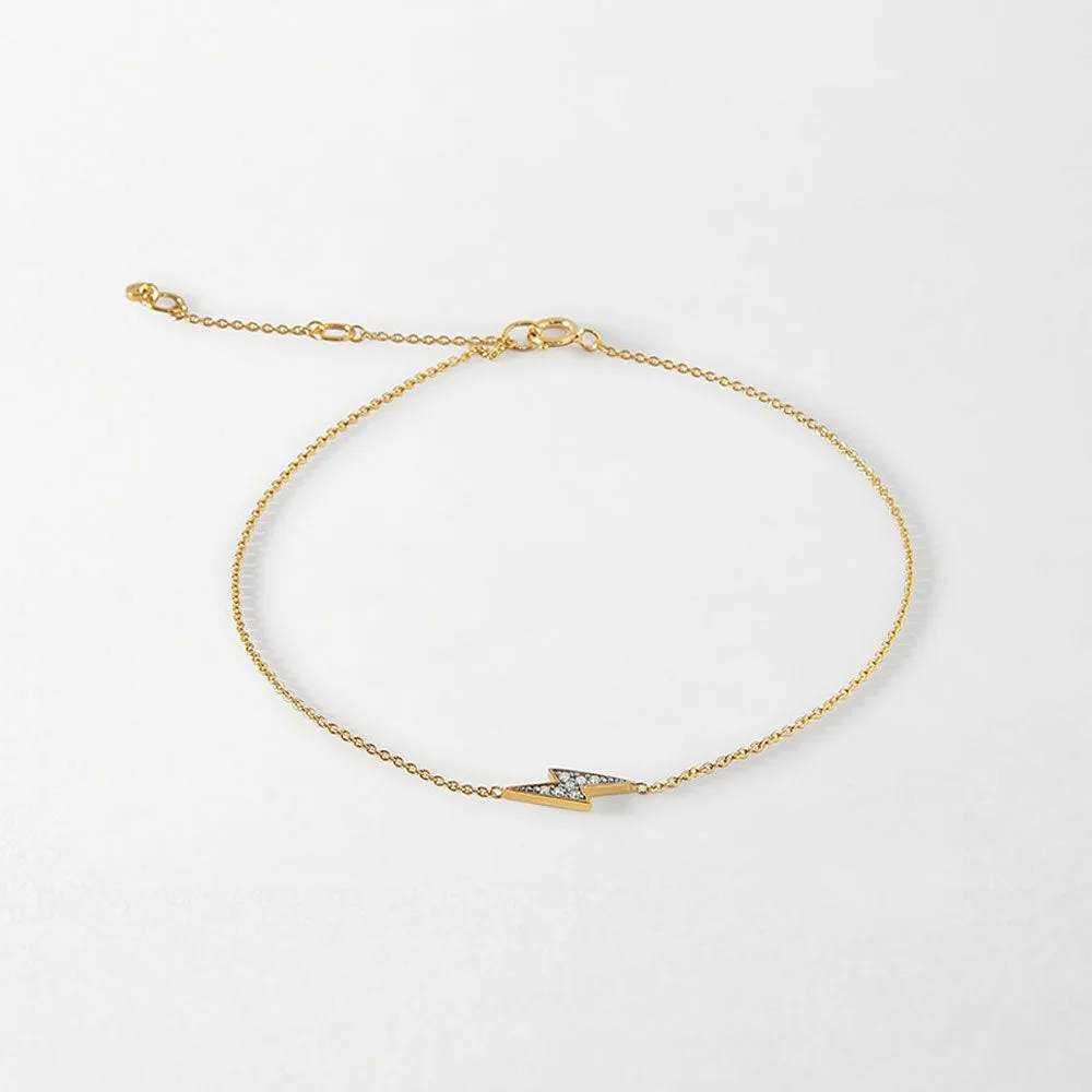 Bolt Diamond Bracelet - Yellow Gold
