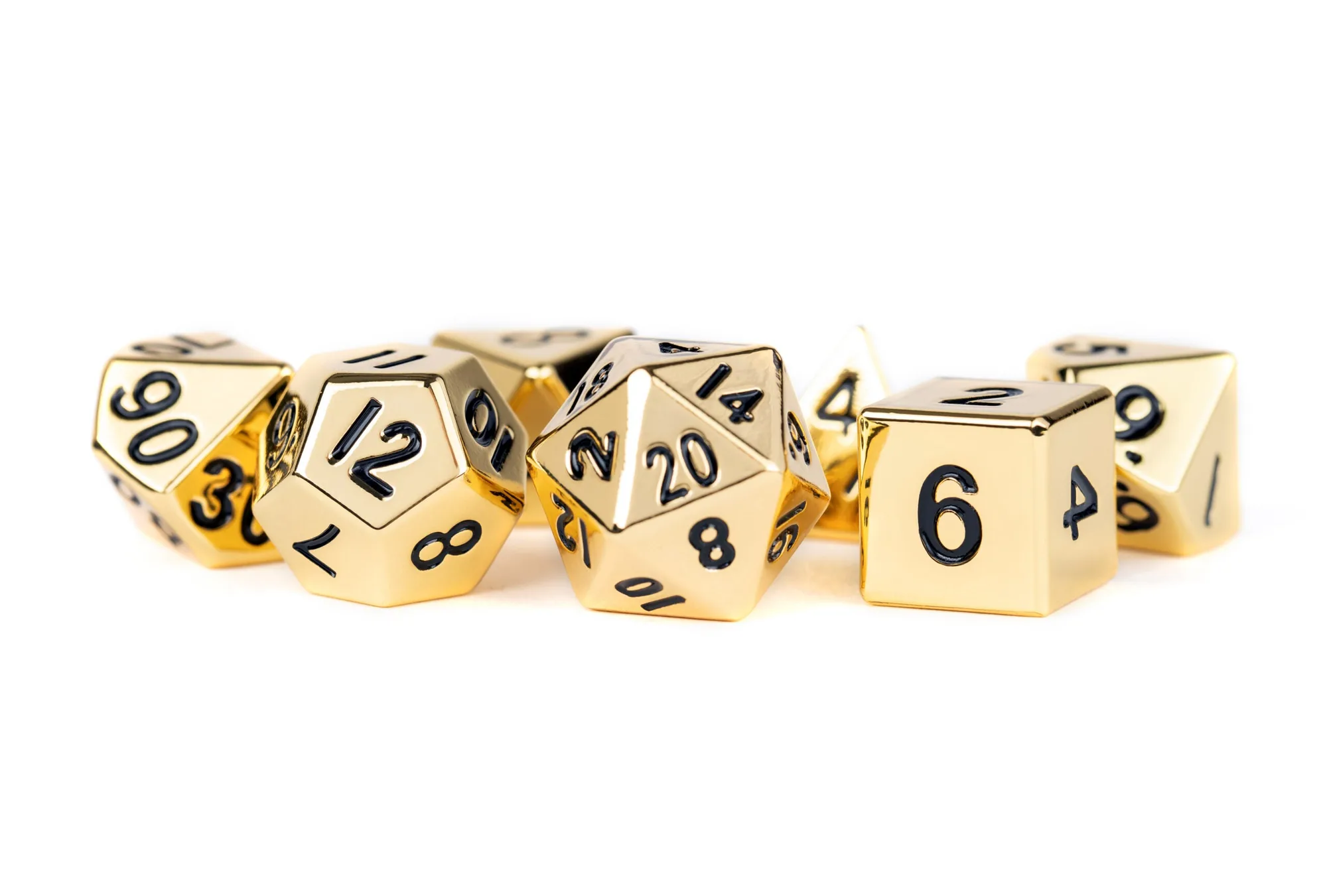 Gold 16mm Polyhedral Dice Set
