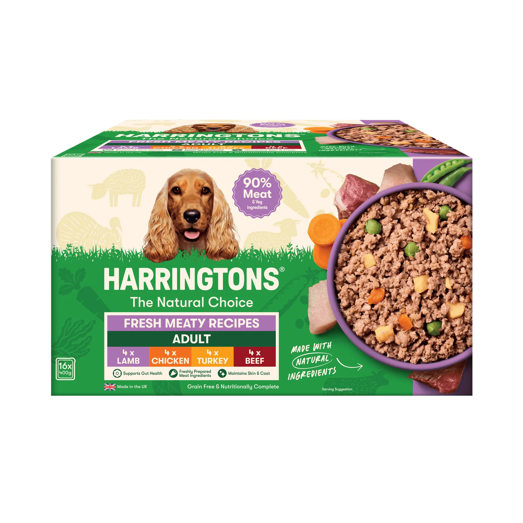 Confezione convenienza cibo umido per cani senza cereali selezione di carne 16 x 400g