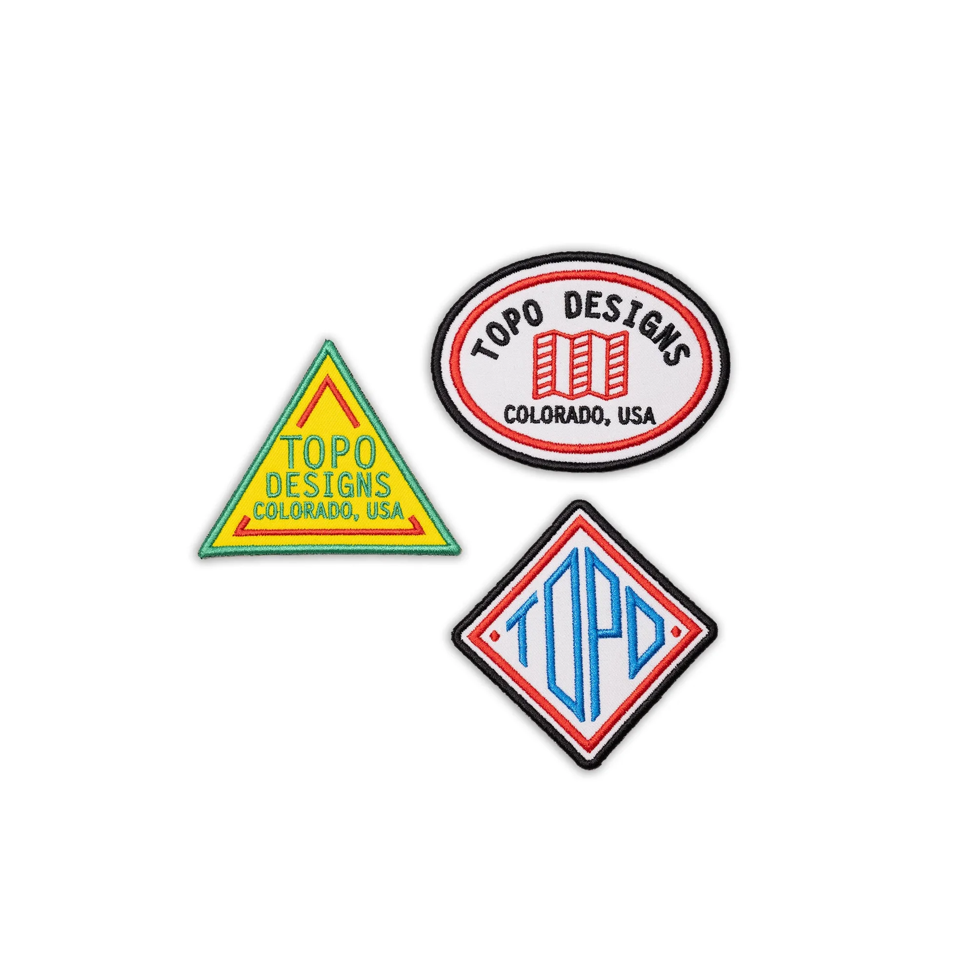 가방에 Topo Patch 3-Pack 부착하는 방법