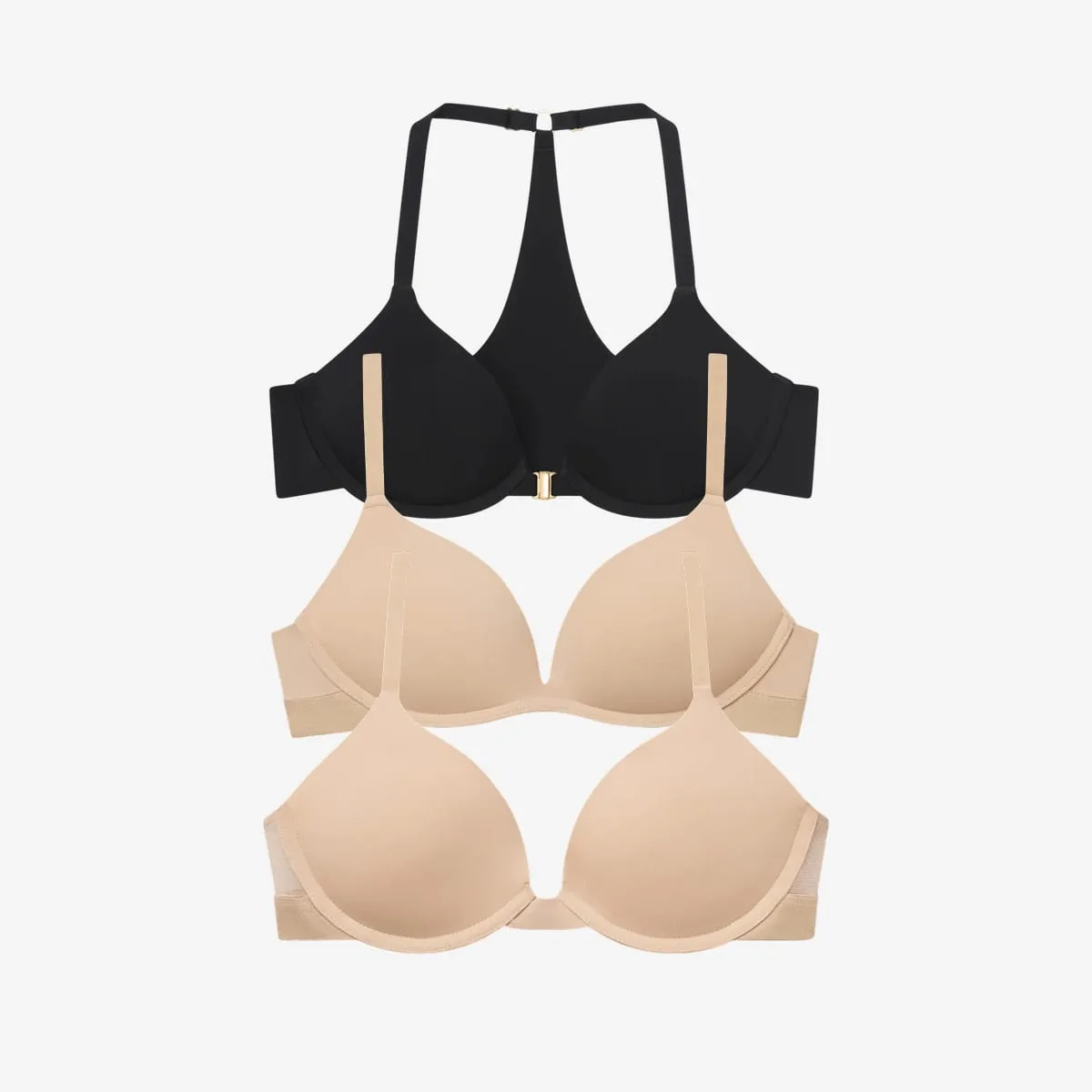 Lifted & Loved 3 Bra Bundle Black/Buff/Buff
