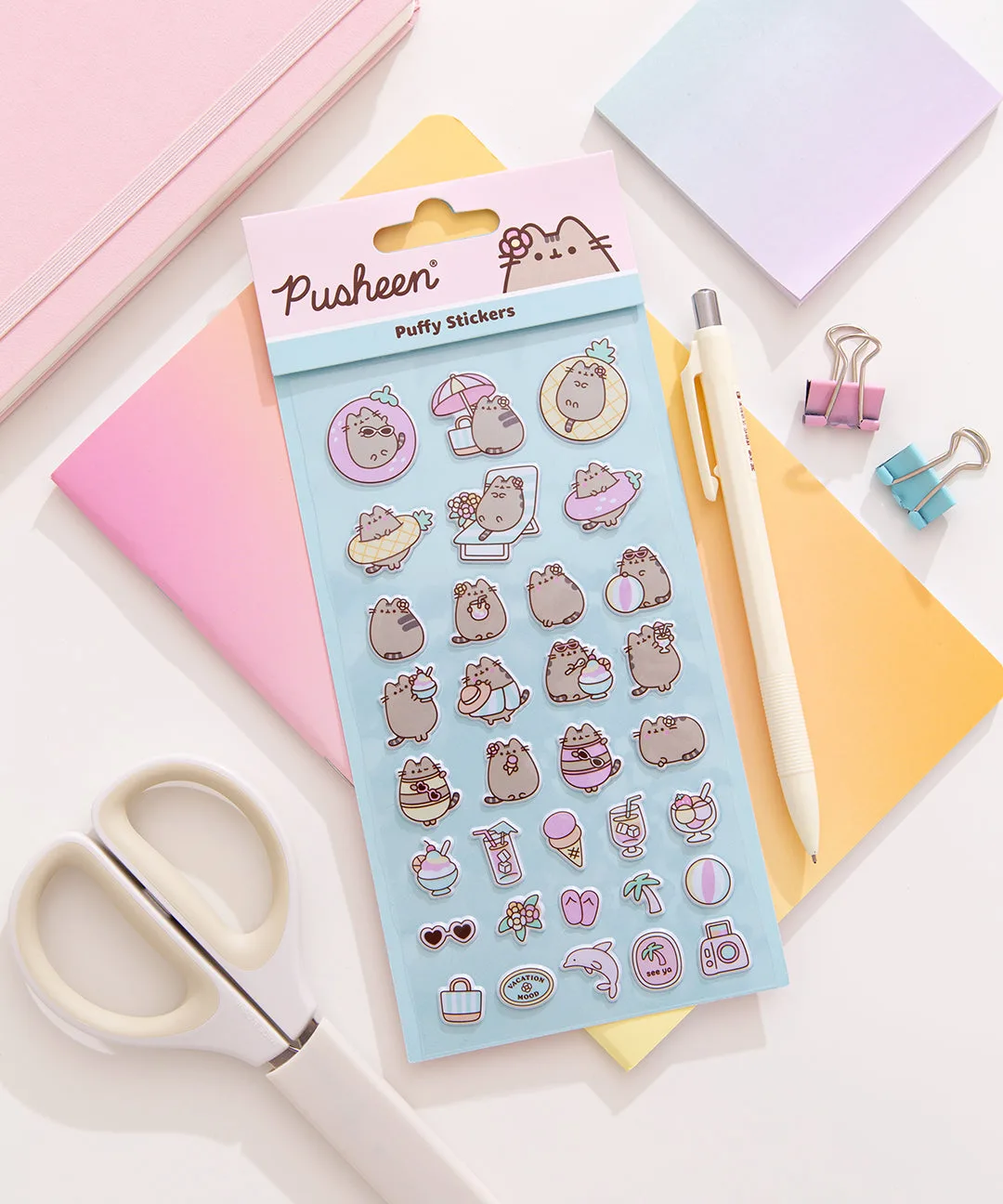 ملصقات Pusheen Tropical Vacation
