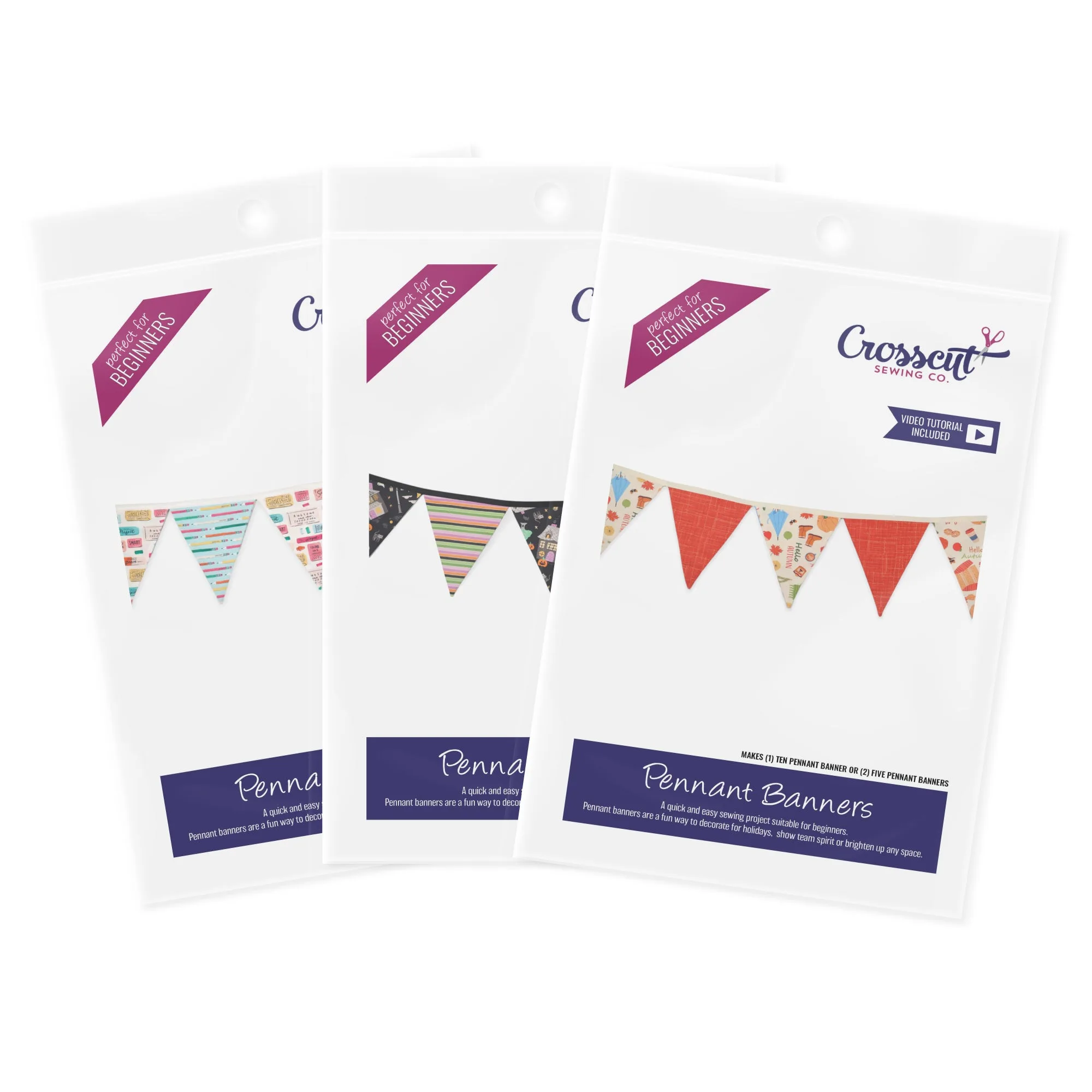 Crosscut Sewing Co. Fall Pennant Banner Kit: What's Inside
