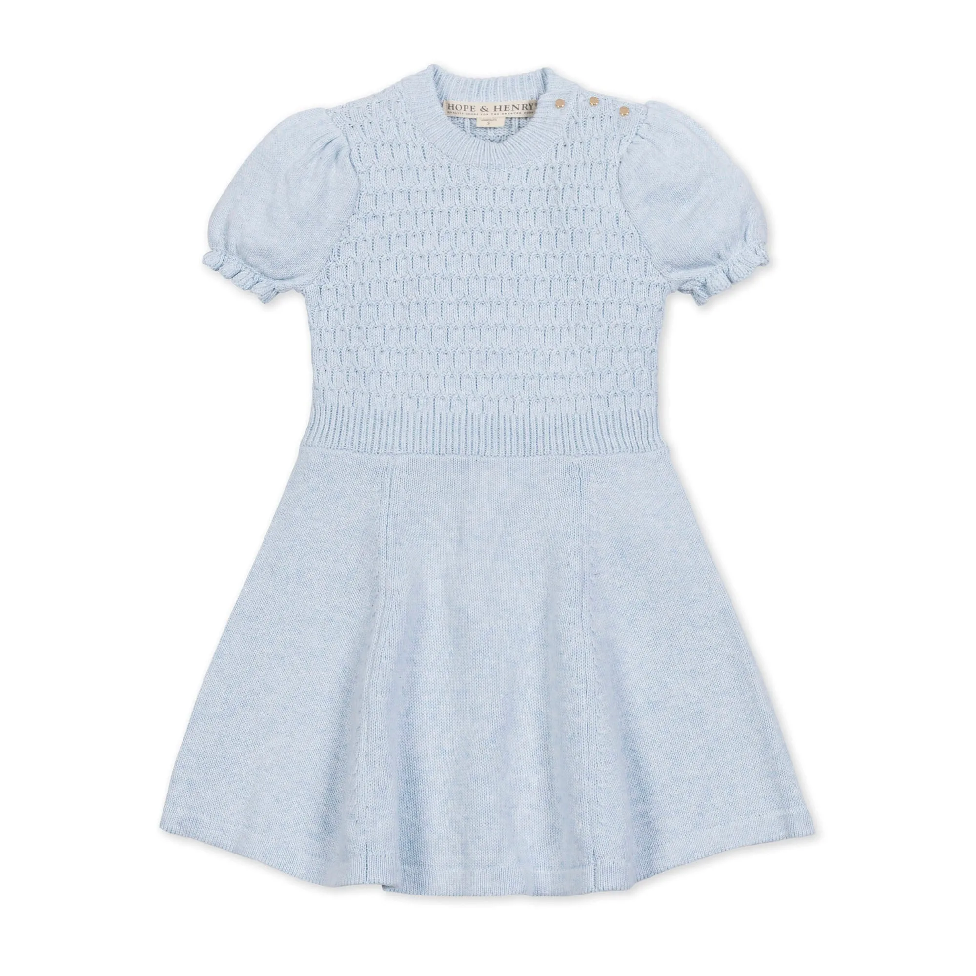 Organic Puff Sleeve Sweater Dress