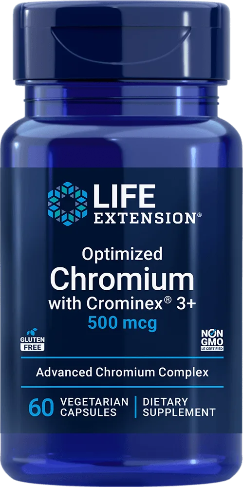 Cromo optimizado con Crominex® 3+, 500 mcg, 60 cápsulas vegetarianas