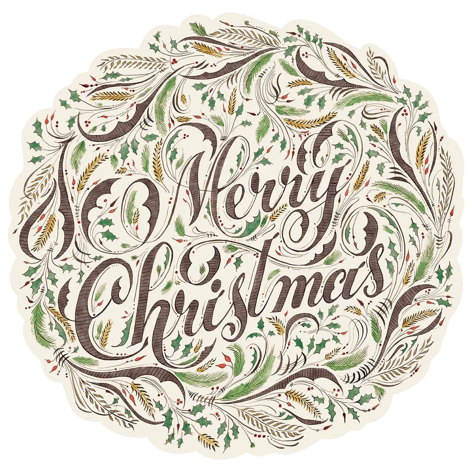 Die-cut Merry Christmas Placemat