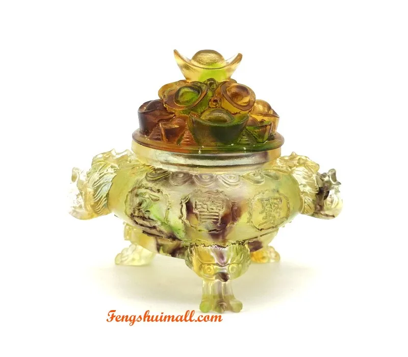 Liu Li Wealth Pot with Dragon