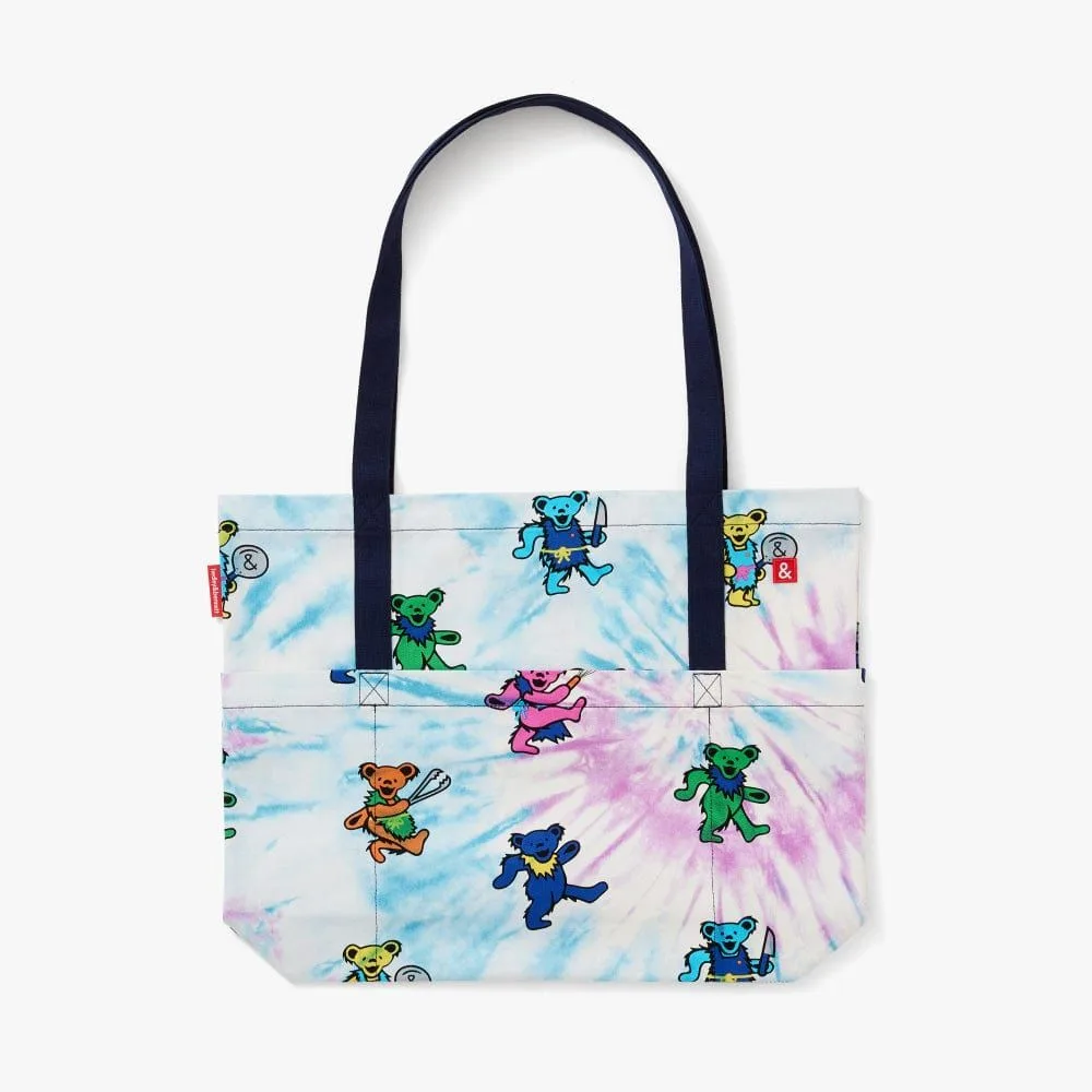 Grateful Dead x H&B Dancing Bears Tie-Dye Market Tote Bag