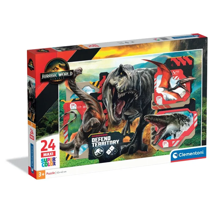 Hot Wheels vs Jurassic World 24-Piece Puzzles for Toddlers