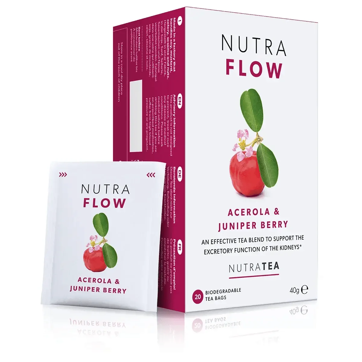 NutraFlow – ชาสำหรับโรคติดเชื้อทางเดินปัสสาวะ – 20 ถุงชา