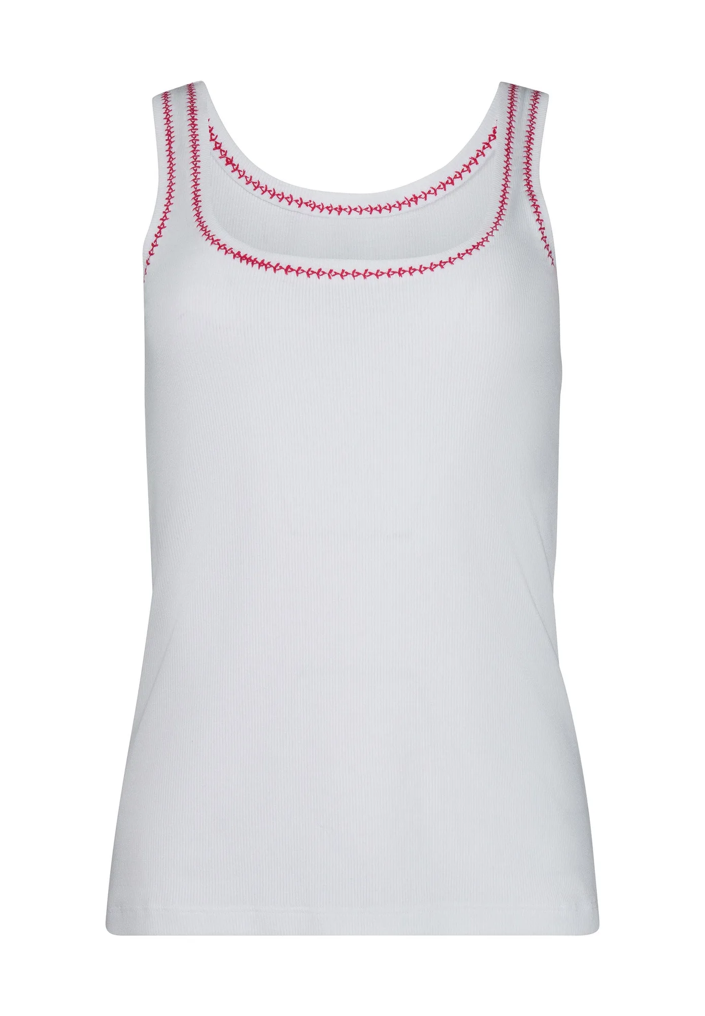 Rib Tops Tank top | whitered 087526-08A393