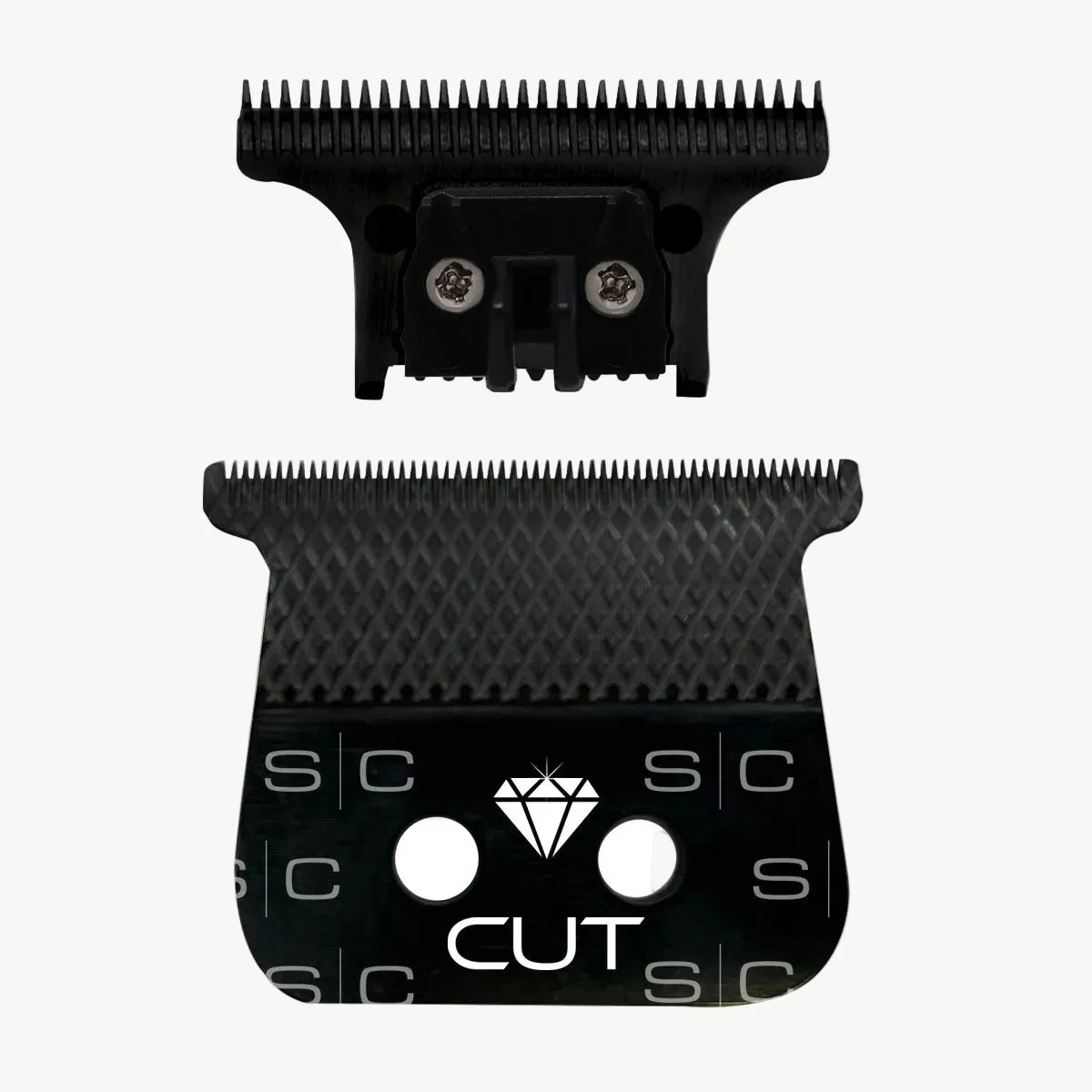 Black DLC Diamond Cut Wide Trimmer Blade and "The One" Cutter