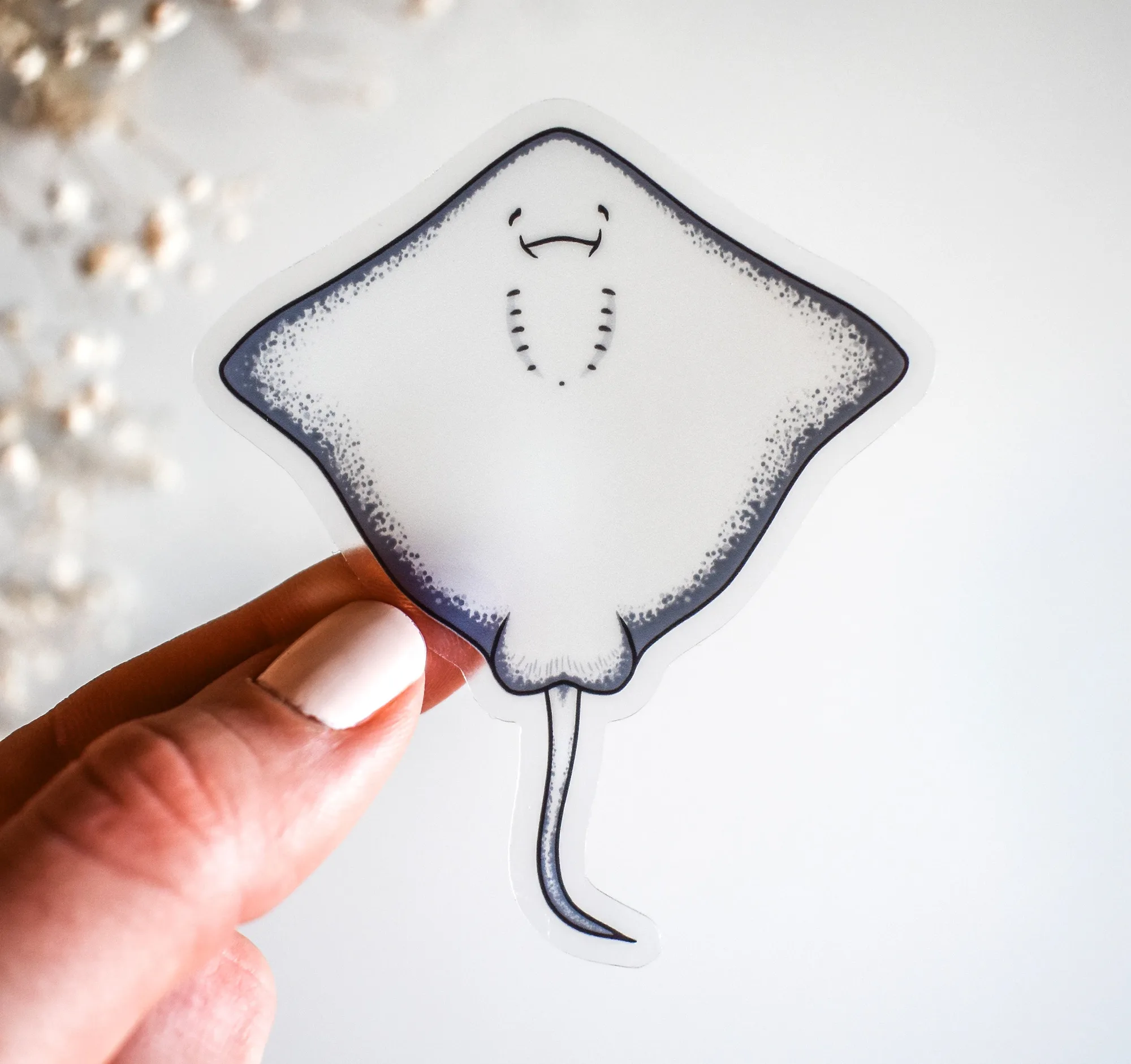 Stingray Clear Vinyl Sticker