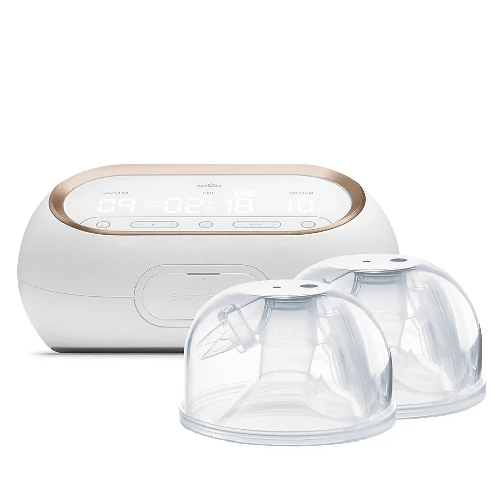 Sacaleches portátil On-the-Go Plus Synergy Gold® e insertos CaraCups para recogida de leche sin manos