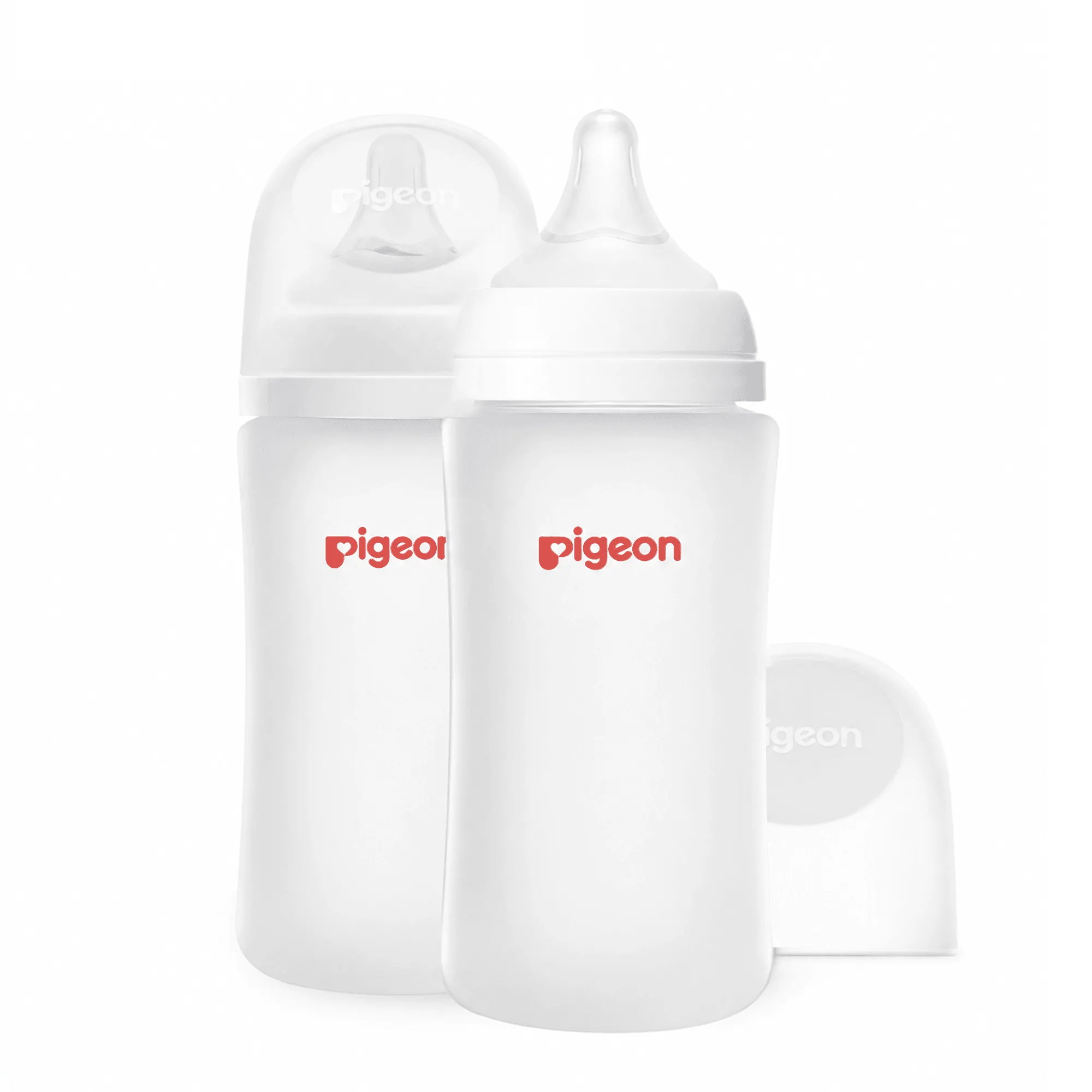 Biberon en verre revêtu de silicone 8 oz – Col large – Lot de 2