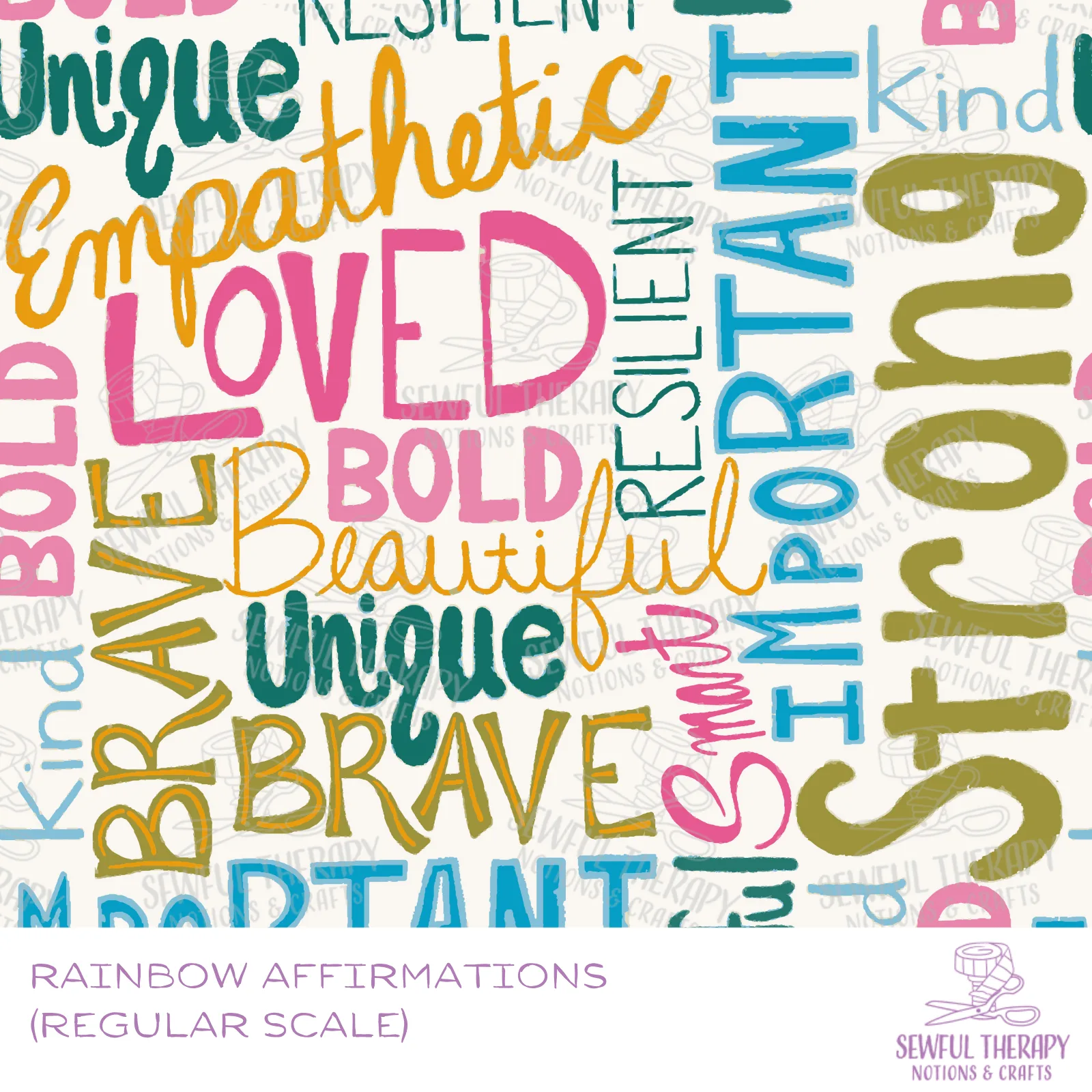 Rainbow Affirmations Hexatex (YD)