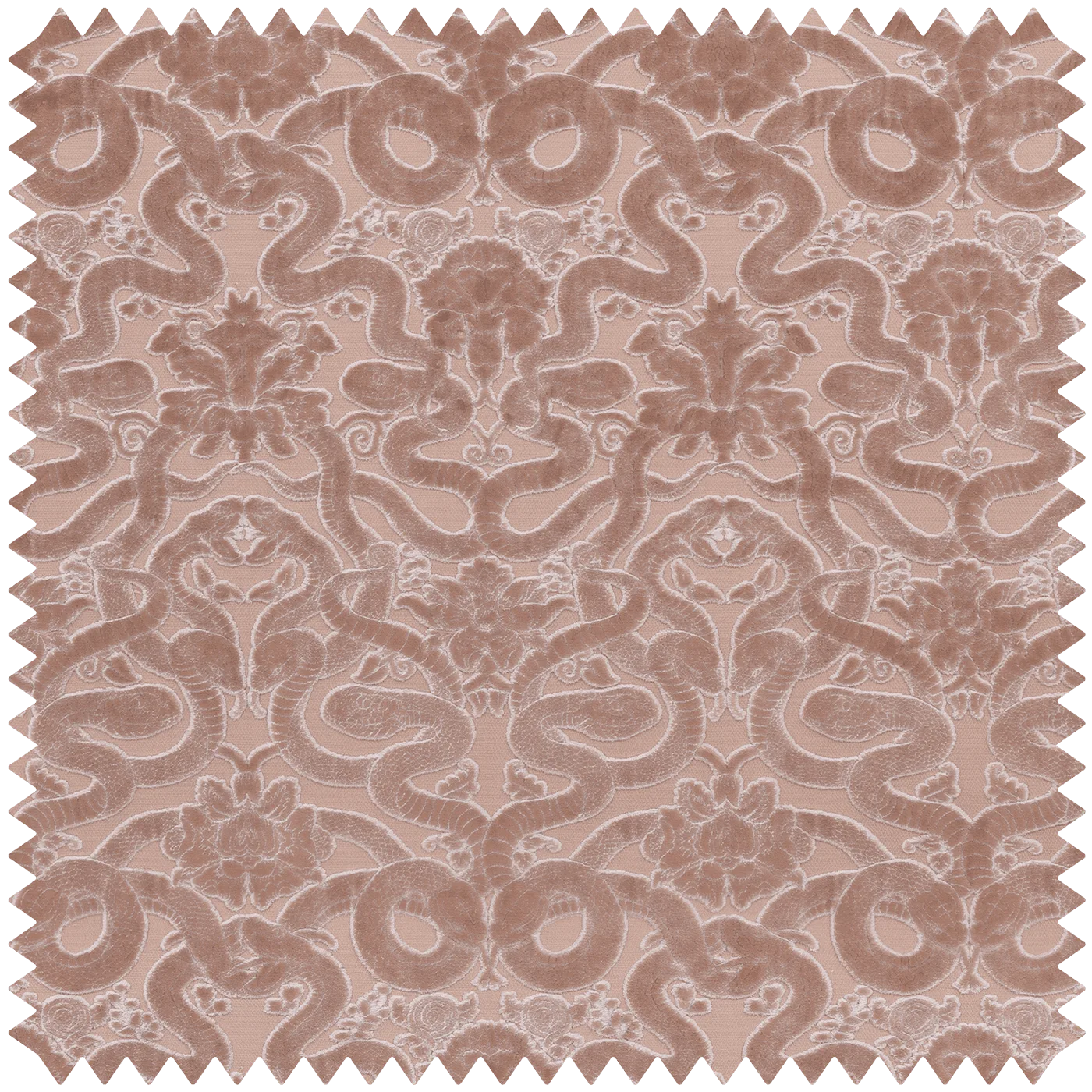 ANACONDA Cut-Velvet - Dusky Pink