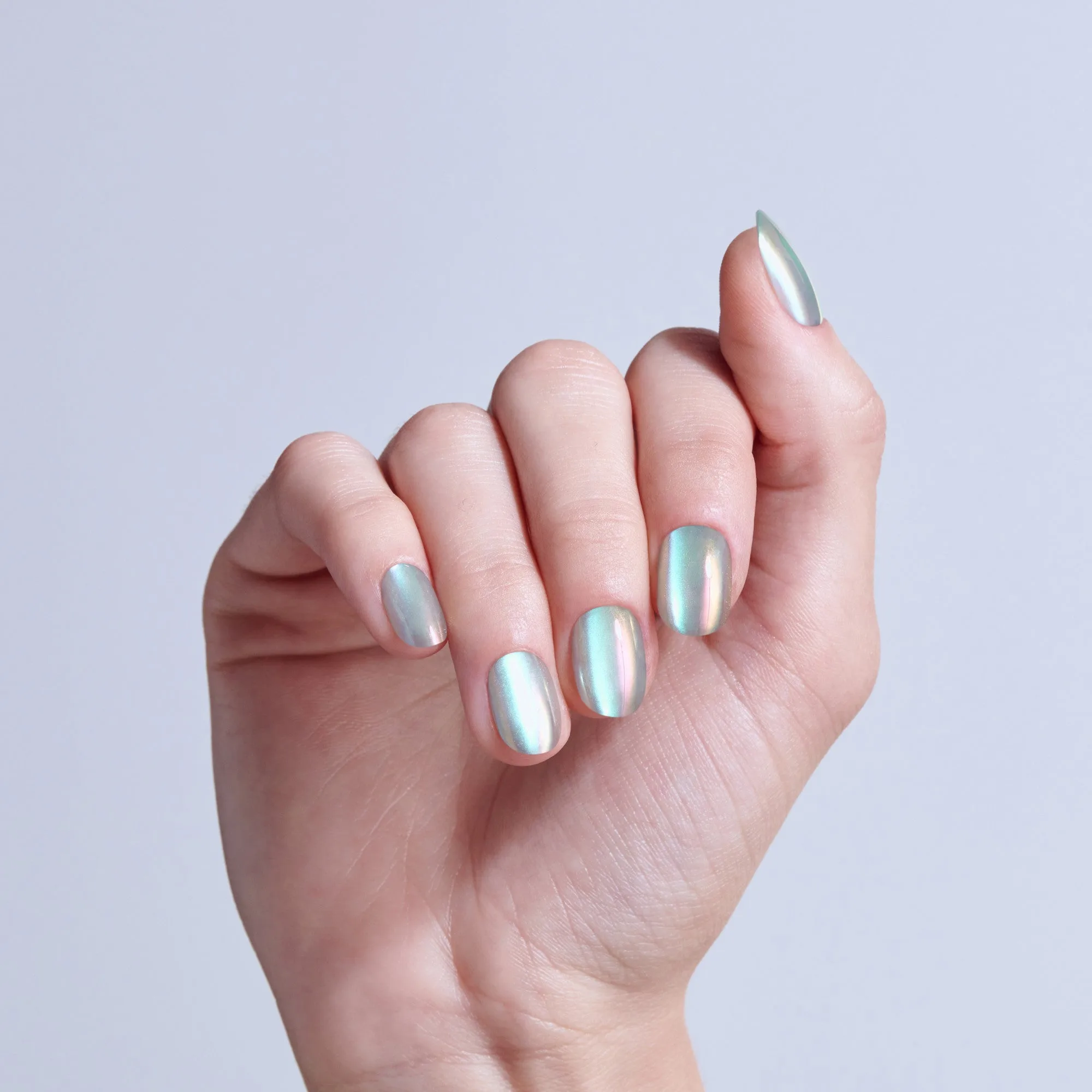 Kiss Glam Embellished Press On Fake Glue Nails - Celestique | Design, Blue, Short, Round