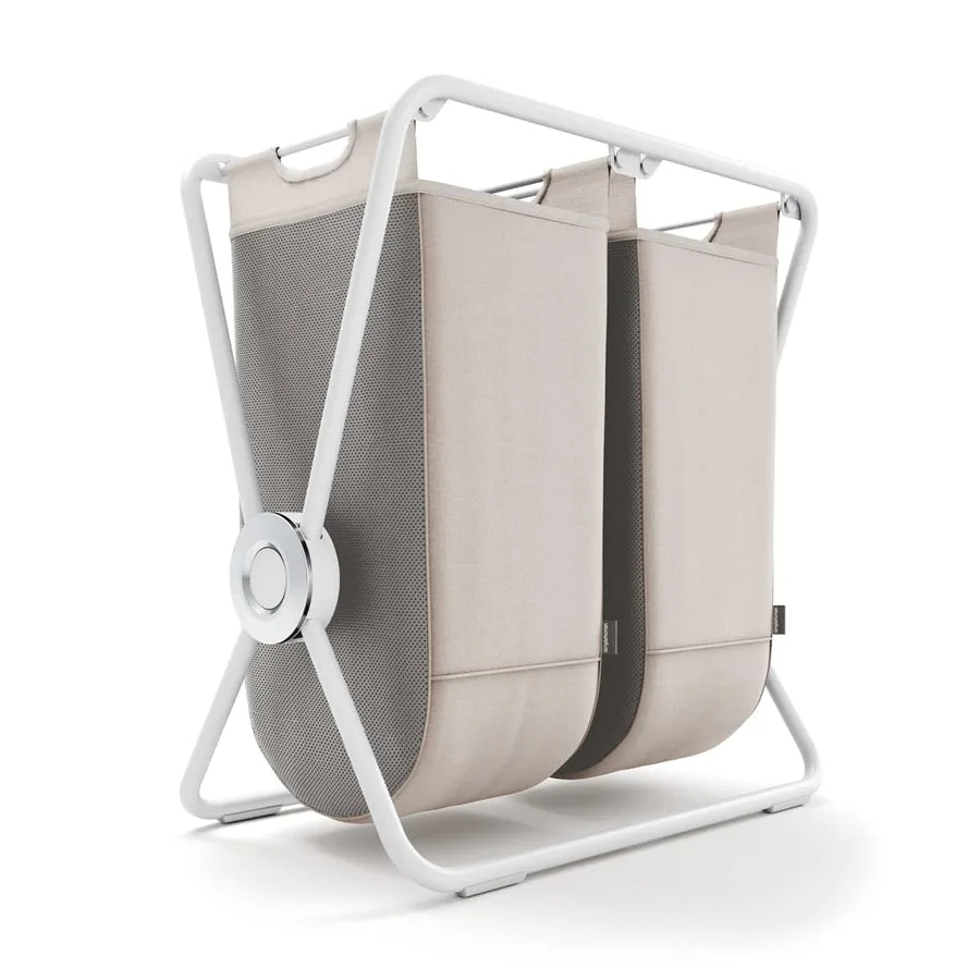 Double X-Frame Hamper, Chrome