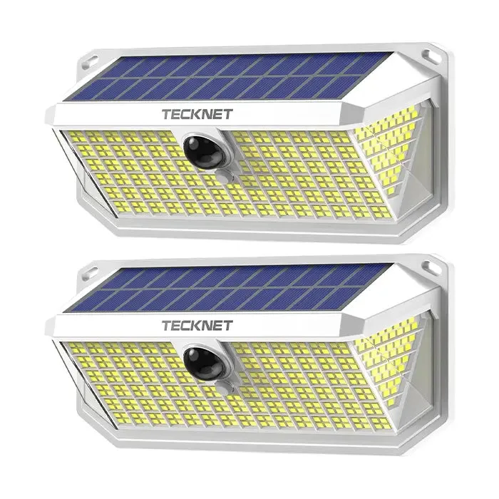 Luz solar LED TECKNET 416 con sensor de movimiento, impermeable, 4200lm