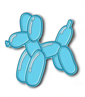 Pin de Esmalte Perro Globo