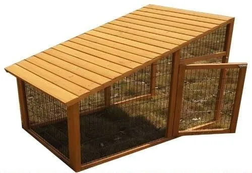 Sloped Roof Chicken Run 1.15m x 72cm x 58cm to 97cm