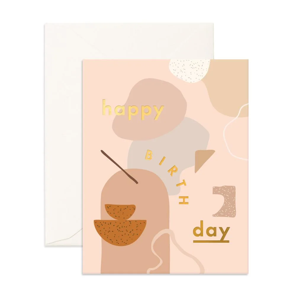 Birthday Clay Composition Greeting Card