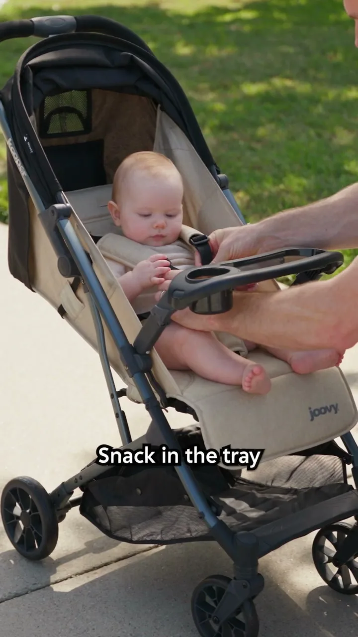 Kooper Lightweight Compact Single Stroller With Tray